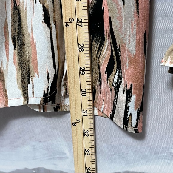 BELLE by KIM GRAVEL Tie-Dye Watercolor 4X Tunic Flowy Blouse Smocked Cuff Sleeve - Picture 13 of 14